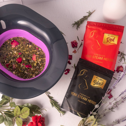 4 in 1 Yoni Steaming Kit | Premium Black & Red Herbs