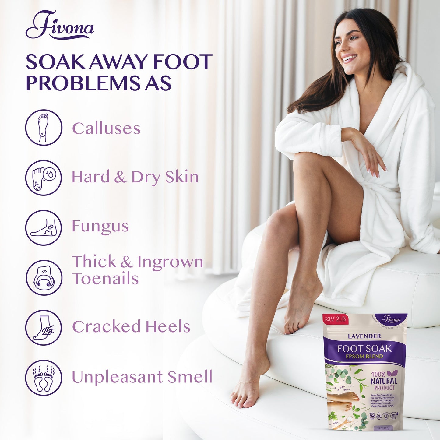 Foot Soak Blend with Lavender - 2Lb