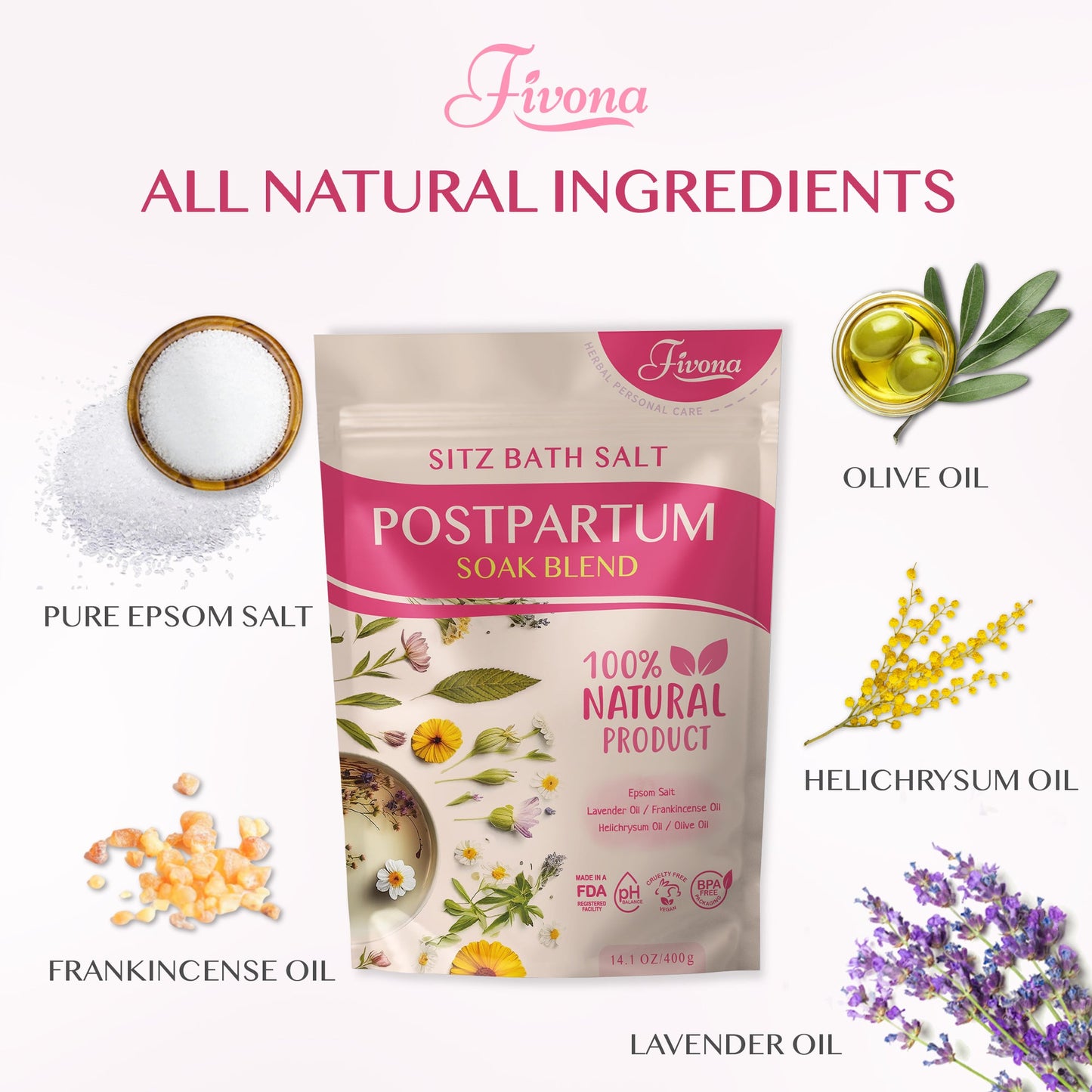 2 in 1 Sitz Bath Soak Kit for Postpartum Care