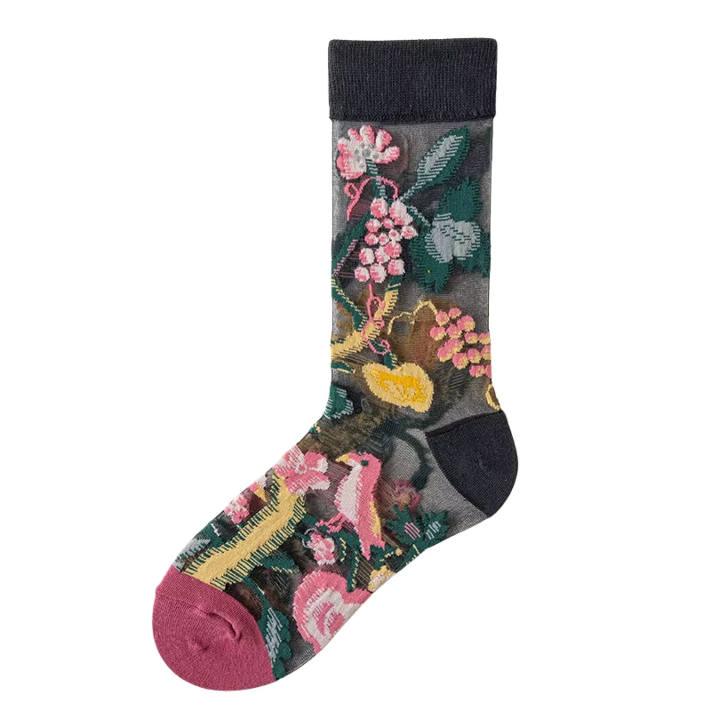 Sheer Plant Lover Socks in 5 Nature-Inspired Styles [Fits Size 5-9]