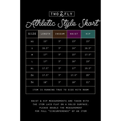 [Size M-2X] Stretch Faux Denim Athletic Style Skort