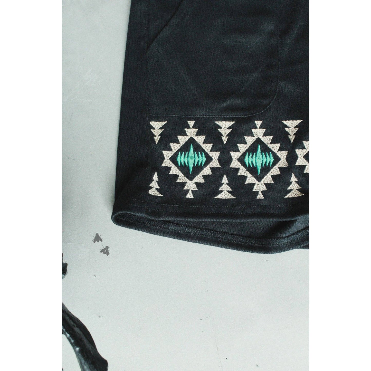 [Size M-3X] Tequila Shots Shorts in Midnight Black