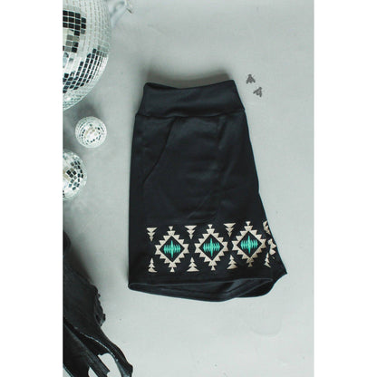 [Size M-3X] Tequila Shots Shorts in Midnight Black