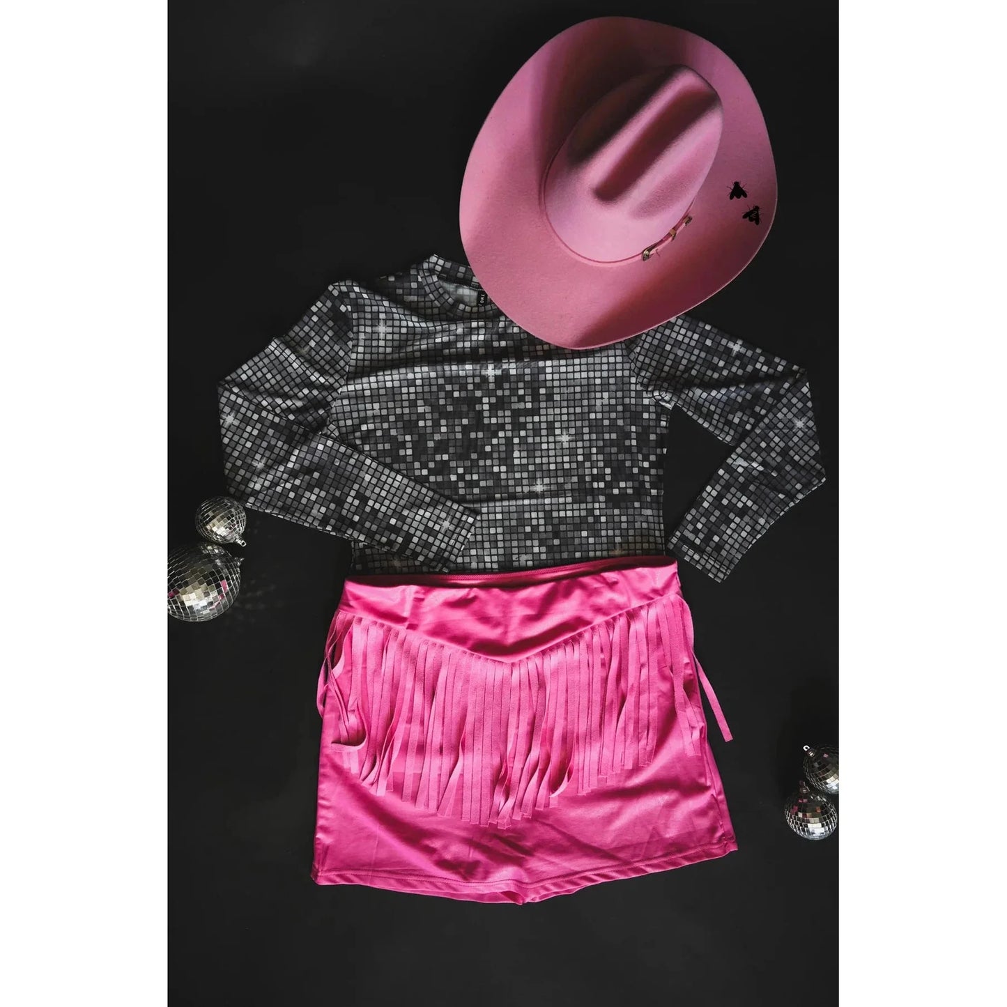 [Size M Remaining] Round Up Cowgirl Skort in Bubblegum Pink