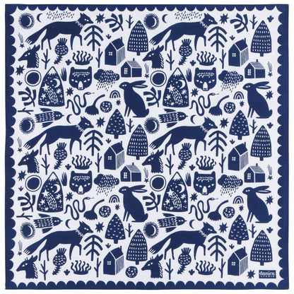 Timber Recycled Cotton Bandana | Scarf Handkerchief Neckerchief | 21"  x  21"