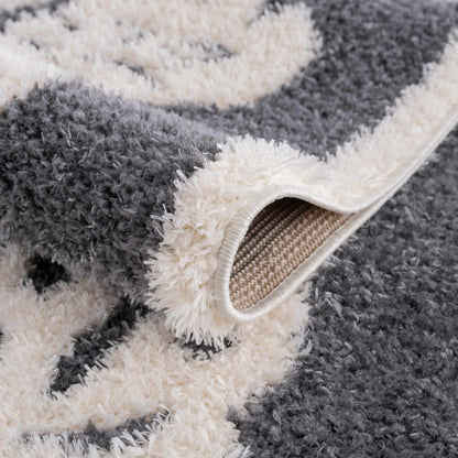 Zane Charcoal Tibetan Tiger Plush Rug