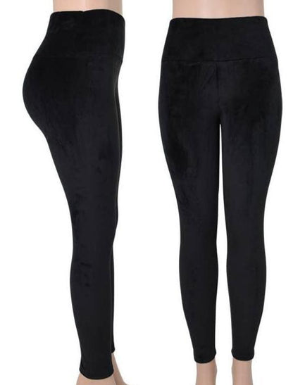 VICTORIA VELVET SOFT STRETCH WIDE WAIST TRIM LEGGINGS