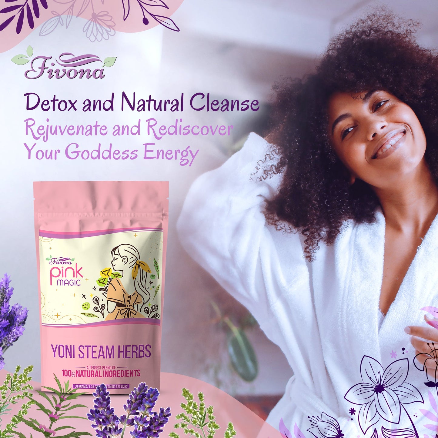 Yoni Steam Herbs | Pink Magic | 1.76oz