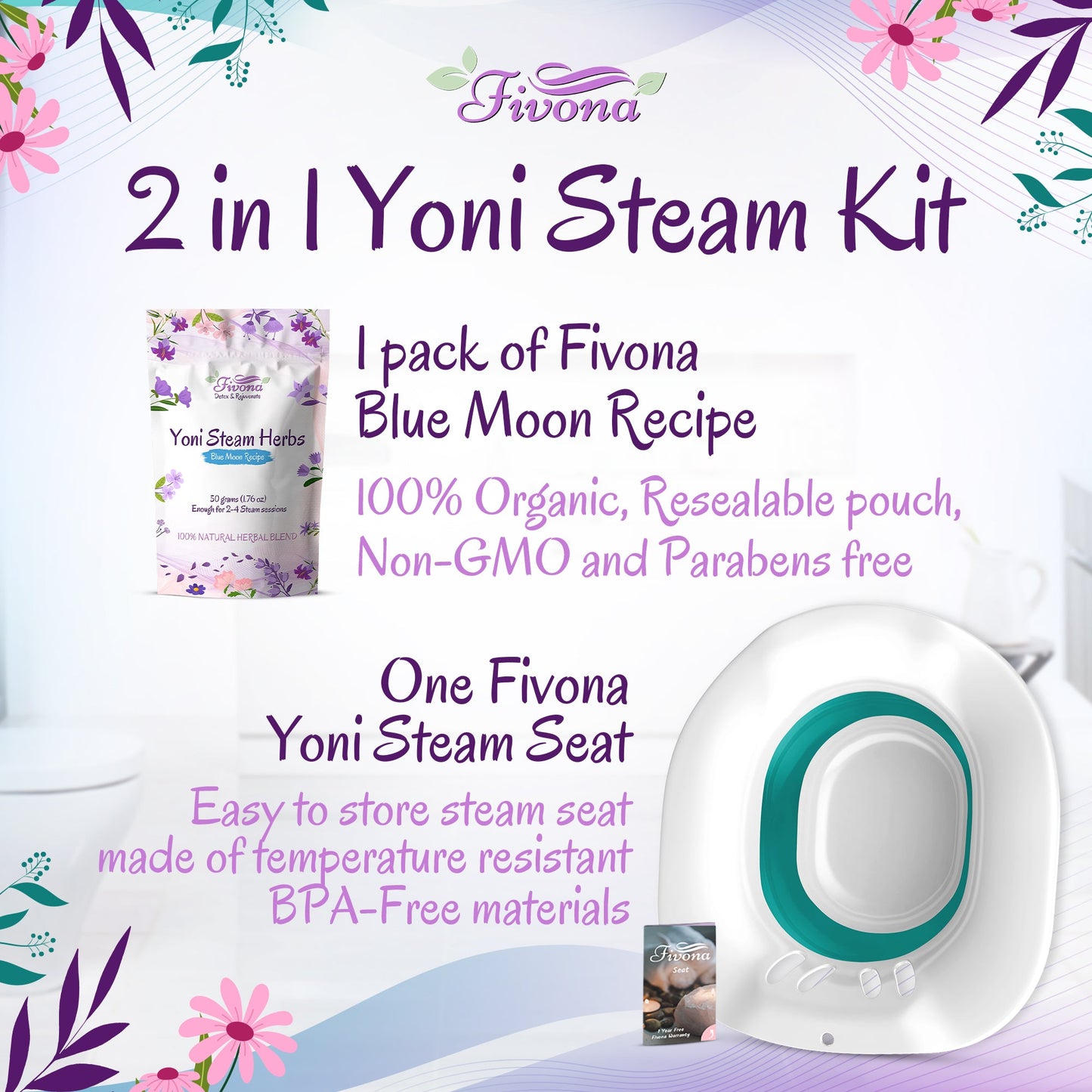 2 in 1 Yoni Steaming Kit