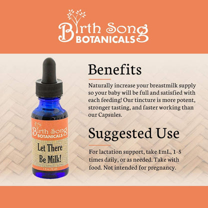 Let There Be Milk 2 oz. Herbal Lactation Tincture To Support Breast Milk Supply* For Breastfeeding and Pumping Moms