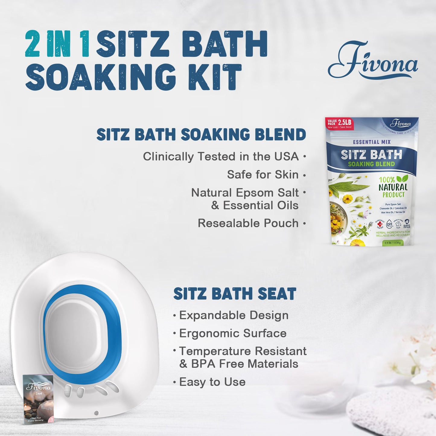 2 in 1 Sitz Bath Soaking Kit