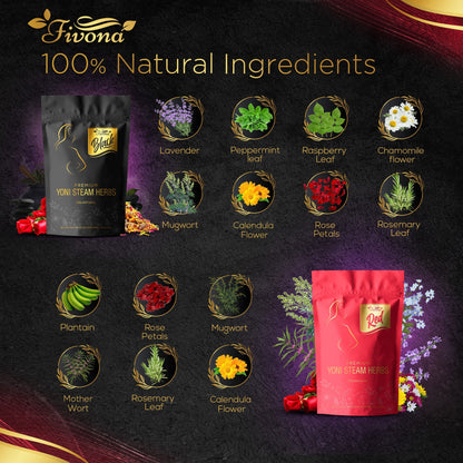 4 in 1 Yoni Steaming Kit | Premium Black & Red Herbs