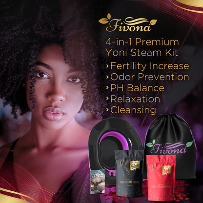 4 in 1 Yoni Steaming Kit | Premium Black & Red Herbs