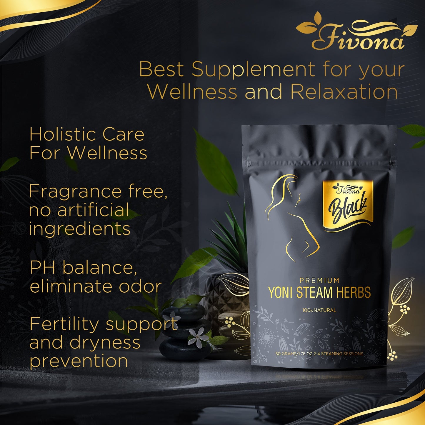 Yoni Steam Herbs | Premium Black | 1.76oz