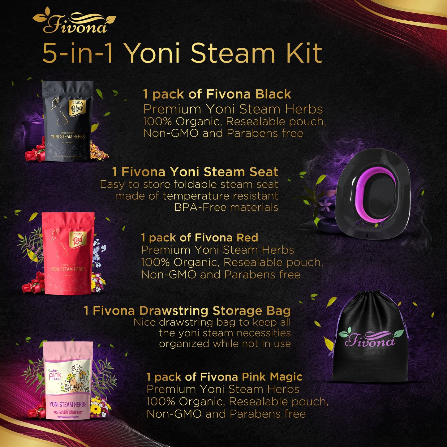 5 in 1 Yoni Steam Kit | Premium Edition