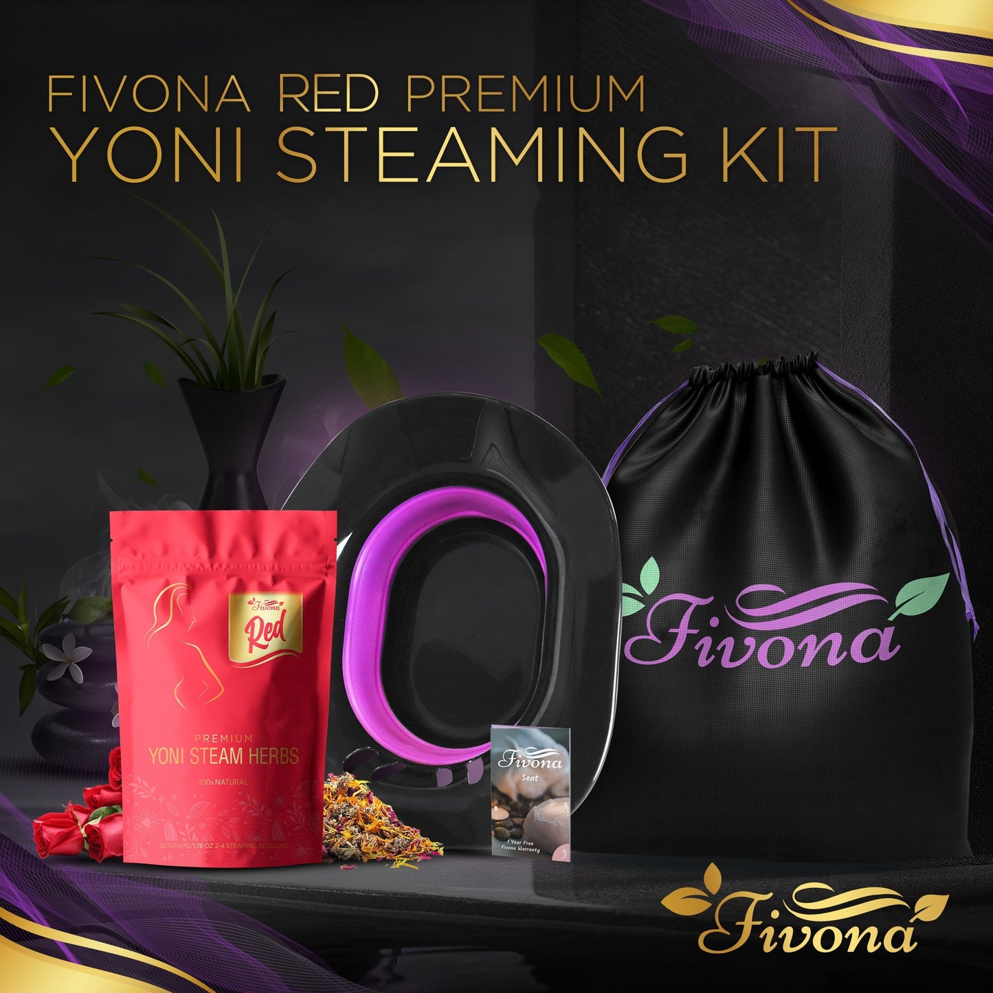 3 in 1 Yoni Steaming Kit | Premium Red Edition