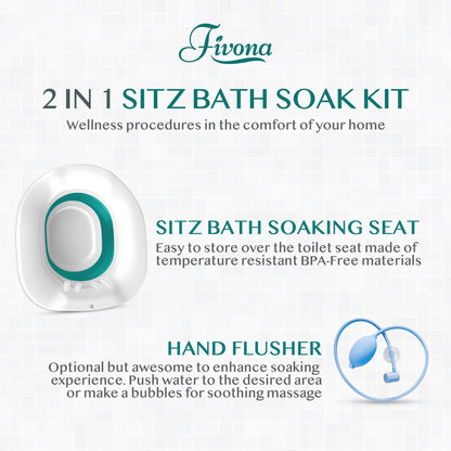 Sitz Bath Seat with Hand Flusher