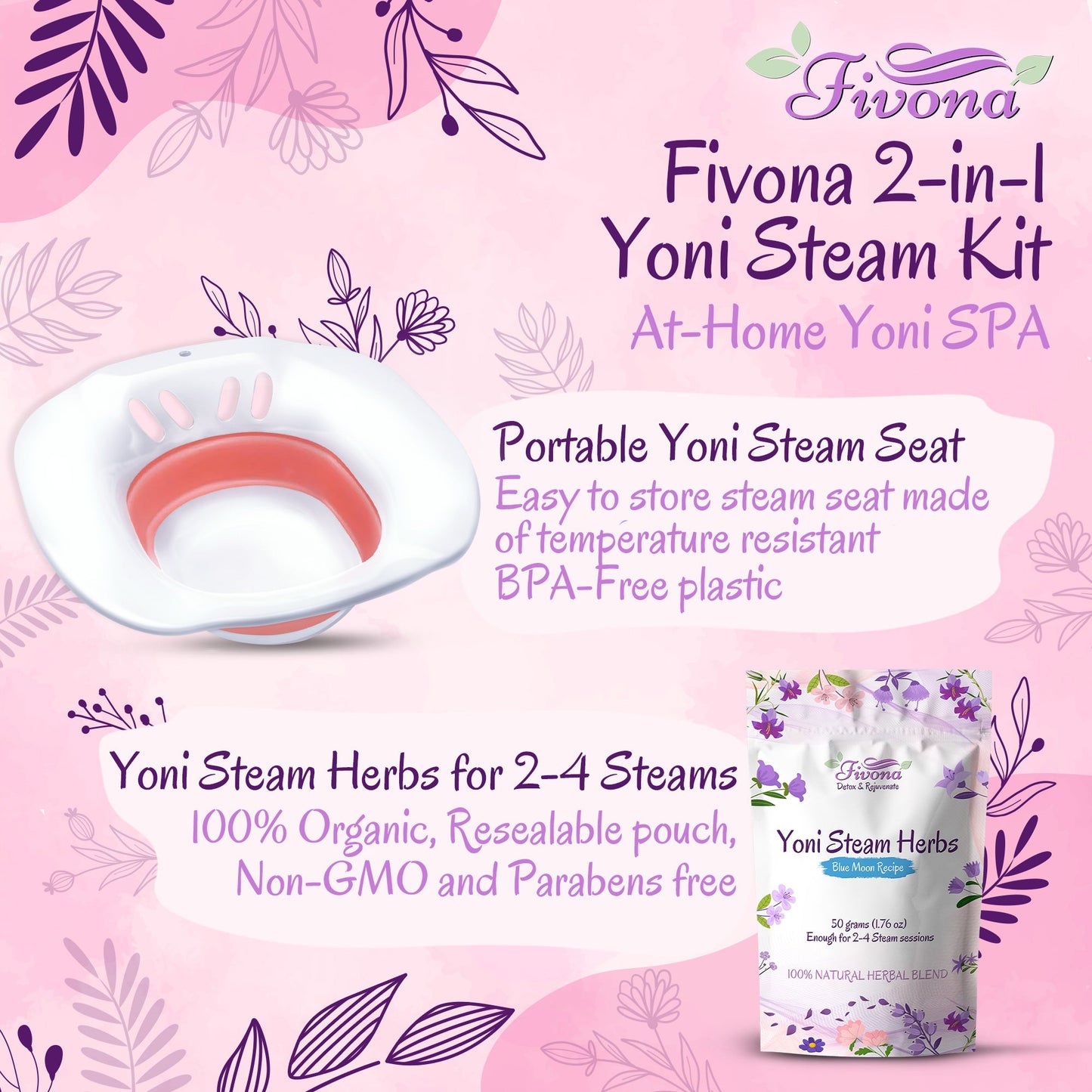 2 in 1 Yoni Steaming Kit