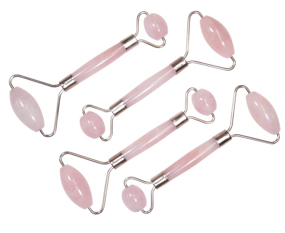 Rose Quartz Facial Roller Double Sided