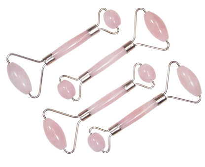 Rose Quartz Facial Roller Double Sided
