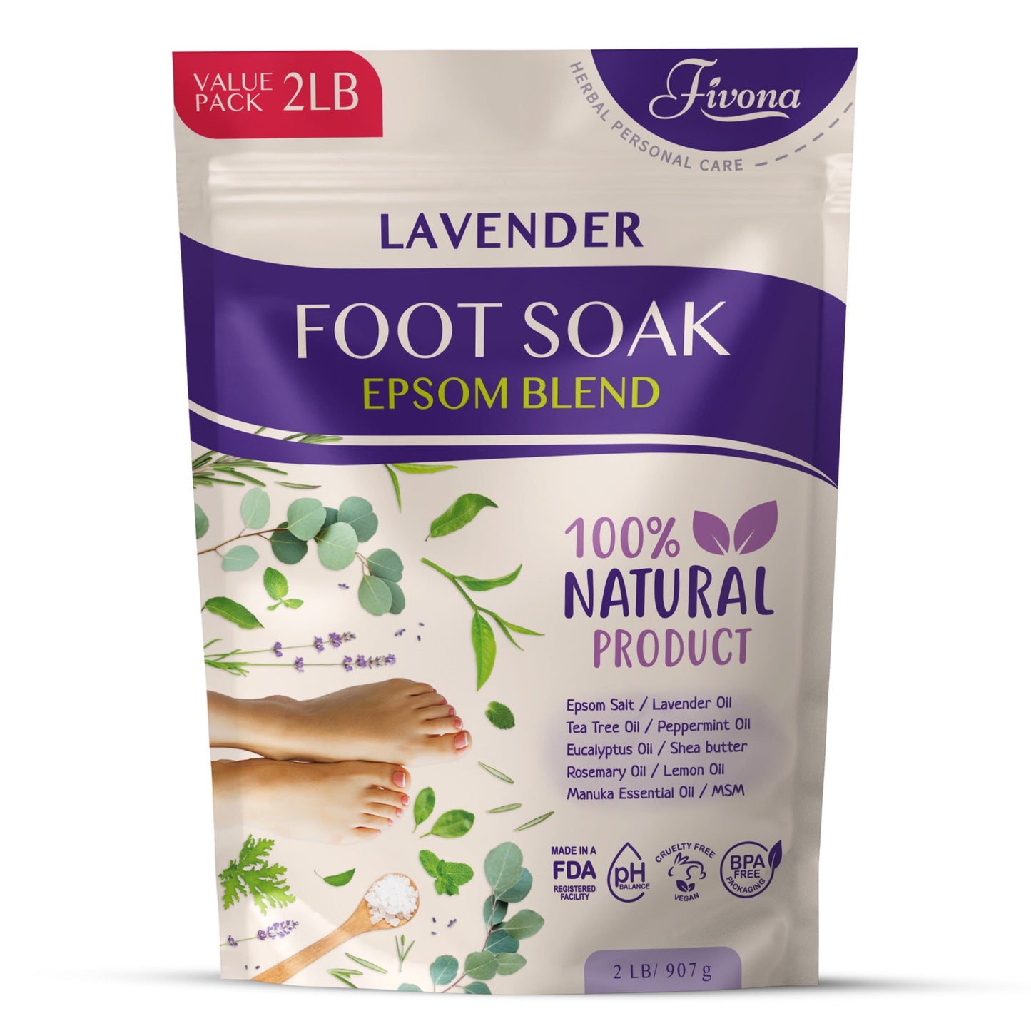 Foot Soak Blend with Lavender - 2Lb
